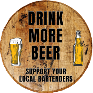 Craft Bar Signs | Support Your Local Bartenders Bar Wall Decor - Natural