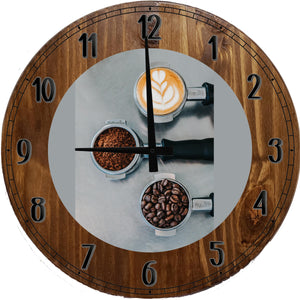 Coffee Cafe Wall Clock - 18"