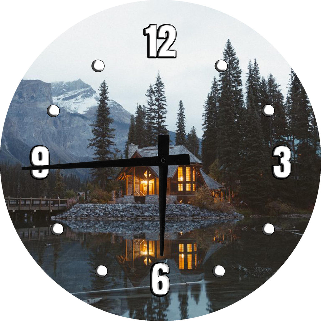 Lakeside Cabin Wall Clock - 18"