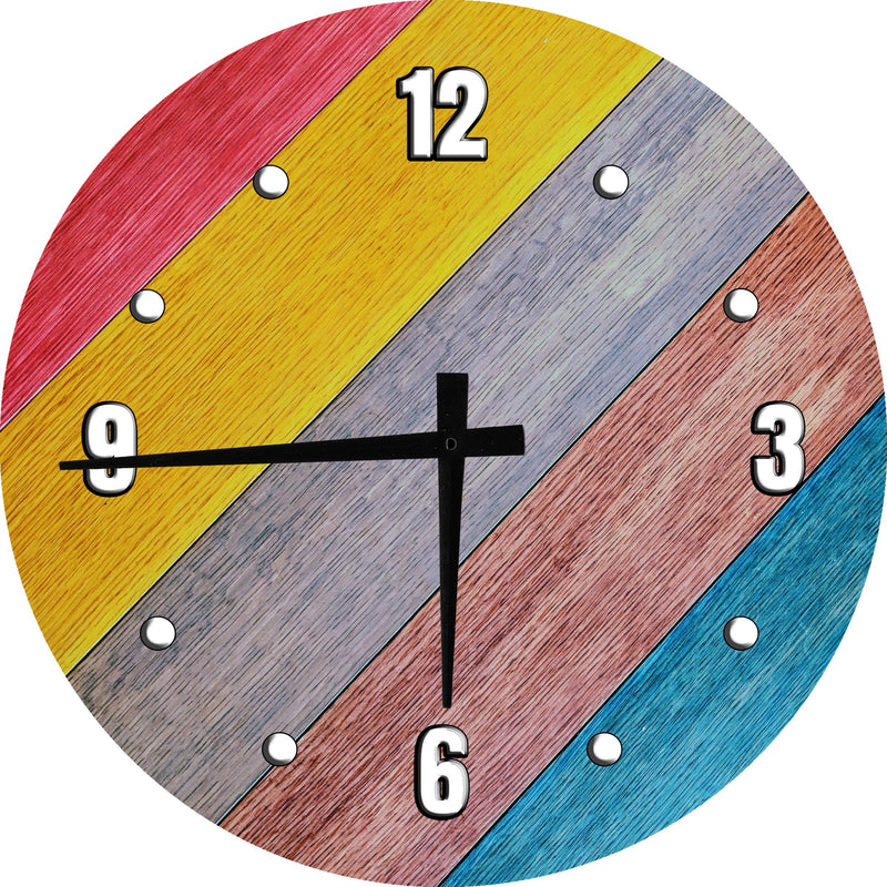 Painted Faux Pallet Wood Wall Clock - 18"