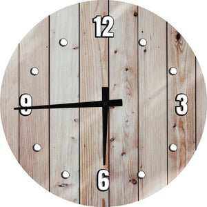 Knotty Wood Wall Clock - 18"