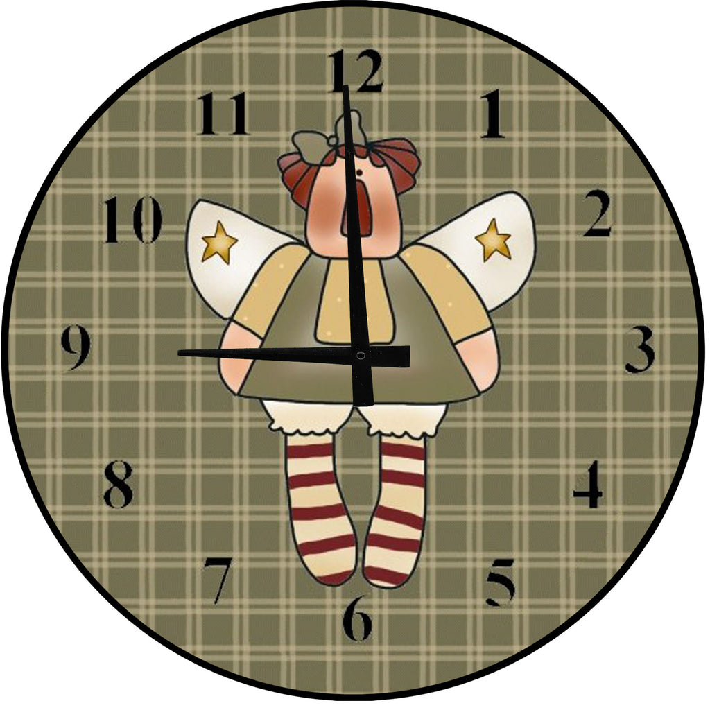Vintage Classic Angel Cartoon Children Wall Clock - 18"