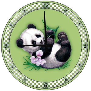 Cute Panda Bear Wall Clock - 18"