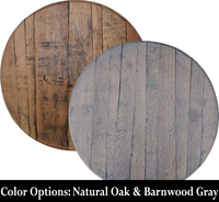 Barrel Head Bar Sign Color Options Natural and Gray