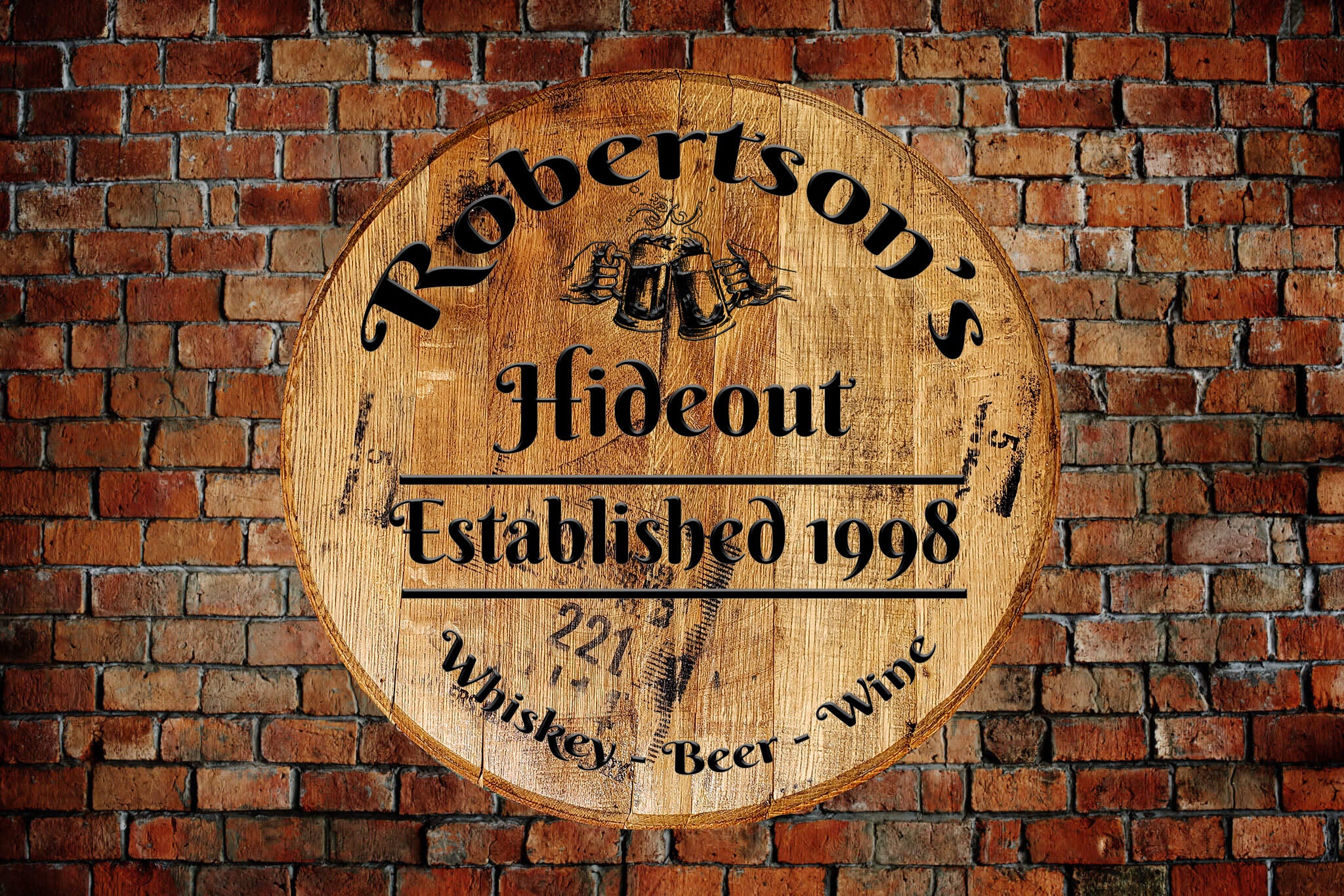 Craft Bar Signs | Hideout Personalized Man Cave Sign