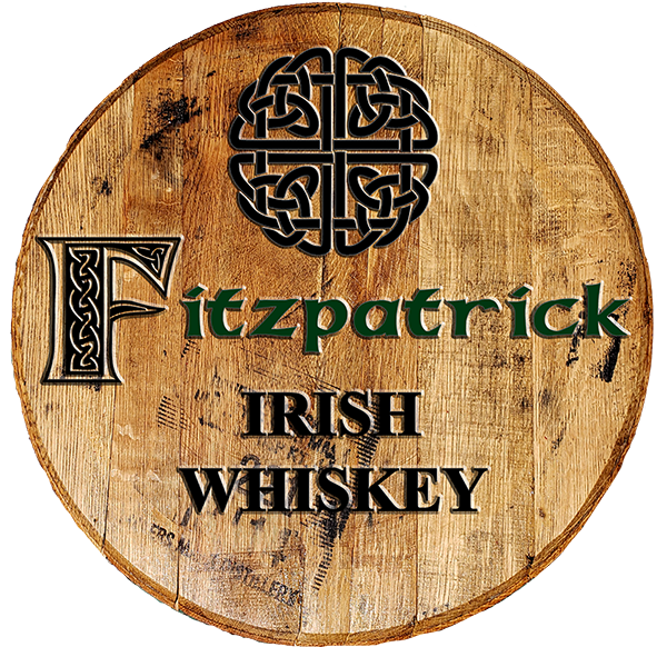 Rustic Decor Personalized Whiskey Barrel Head - Custom Celtic Eternity Knot Irish Family Name Whiskey - Craft Bar Signs
