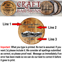 Craft Bar Signs | Italian Countryside Personalized Italian Bar Sign - Personalization Guide
