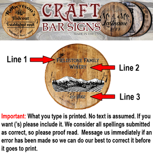 Craft Bar Signs | Italian Countryside Personalized Italian Bar Sign - Personalization Guide