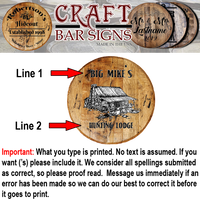 Craft Bar Signs | Hunting Lodge Personalized Rustic Bar Sign - Personalization Guide