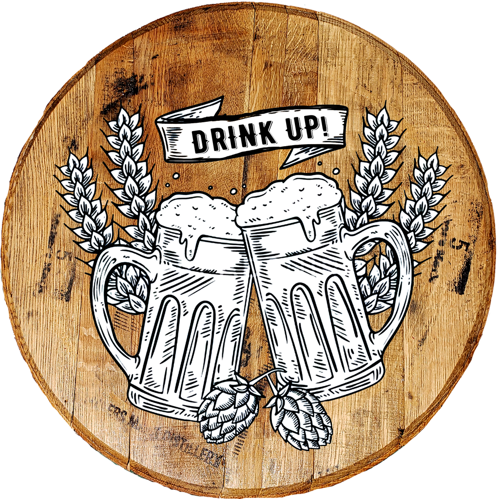 Craft Bar Signs | Beer Mug Cheers Personalized Bar Sign - Brown, Monochrome