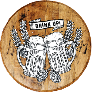Craft Bar Signs | Beer Mug Cheers Personalized Bar Sign - Brown, Monochrome