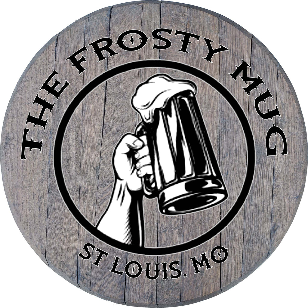 Craft Bar Signs | Frosty Mug Beer Stein Personalized Bar Sign - Gray, Classic