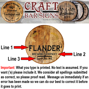 Craft Bar Signs | Golden Wheat Brewing Company Personalized Bar Sign - Personalization Guide
