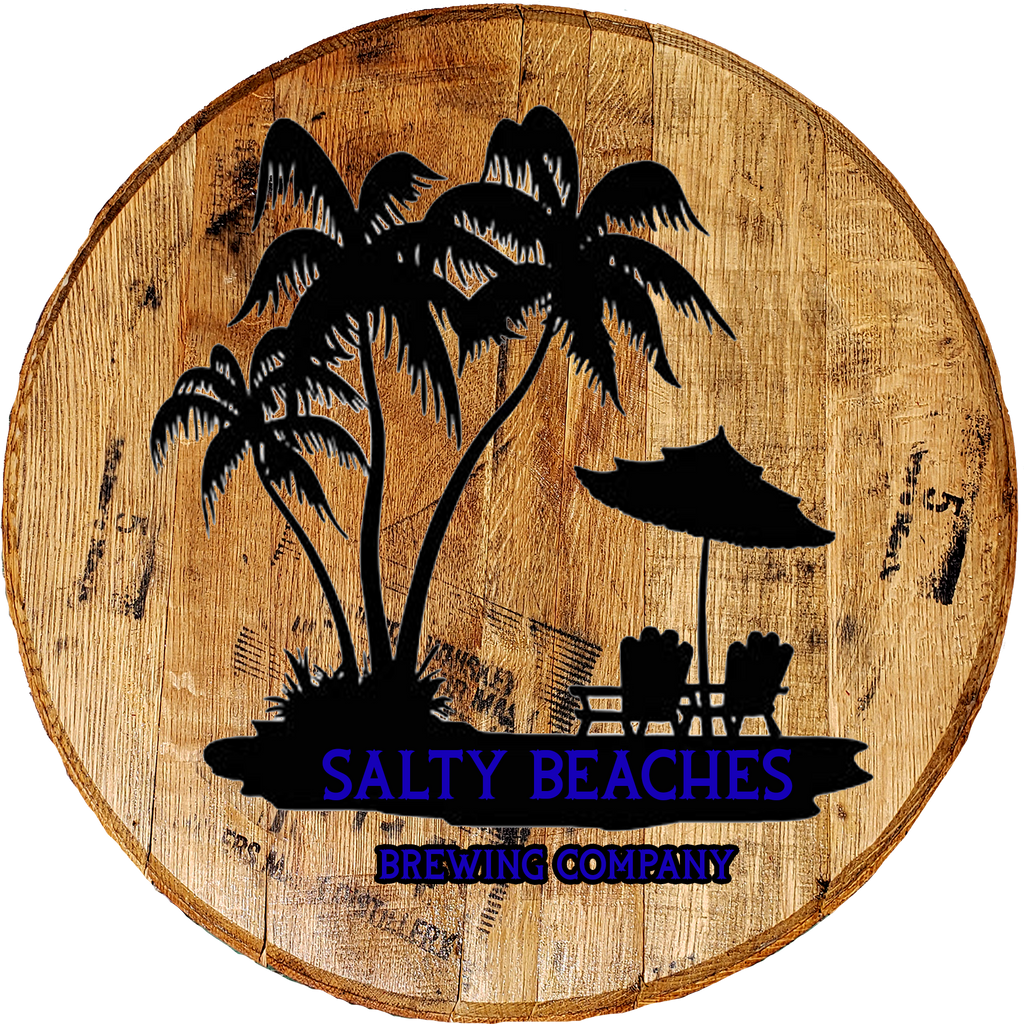 Craft Bar Signs | Island Beach Palms Personalized Tropical Bar Sign - Natural classic