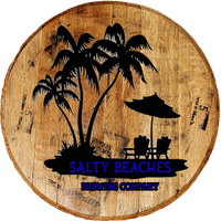 Craft Bar Signs | Island Beach Palms Personalized Tropical Bar Sign - Natural classic