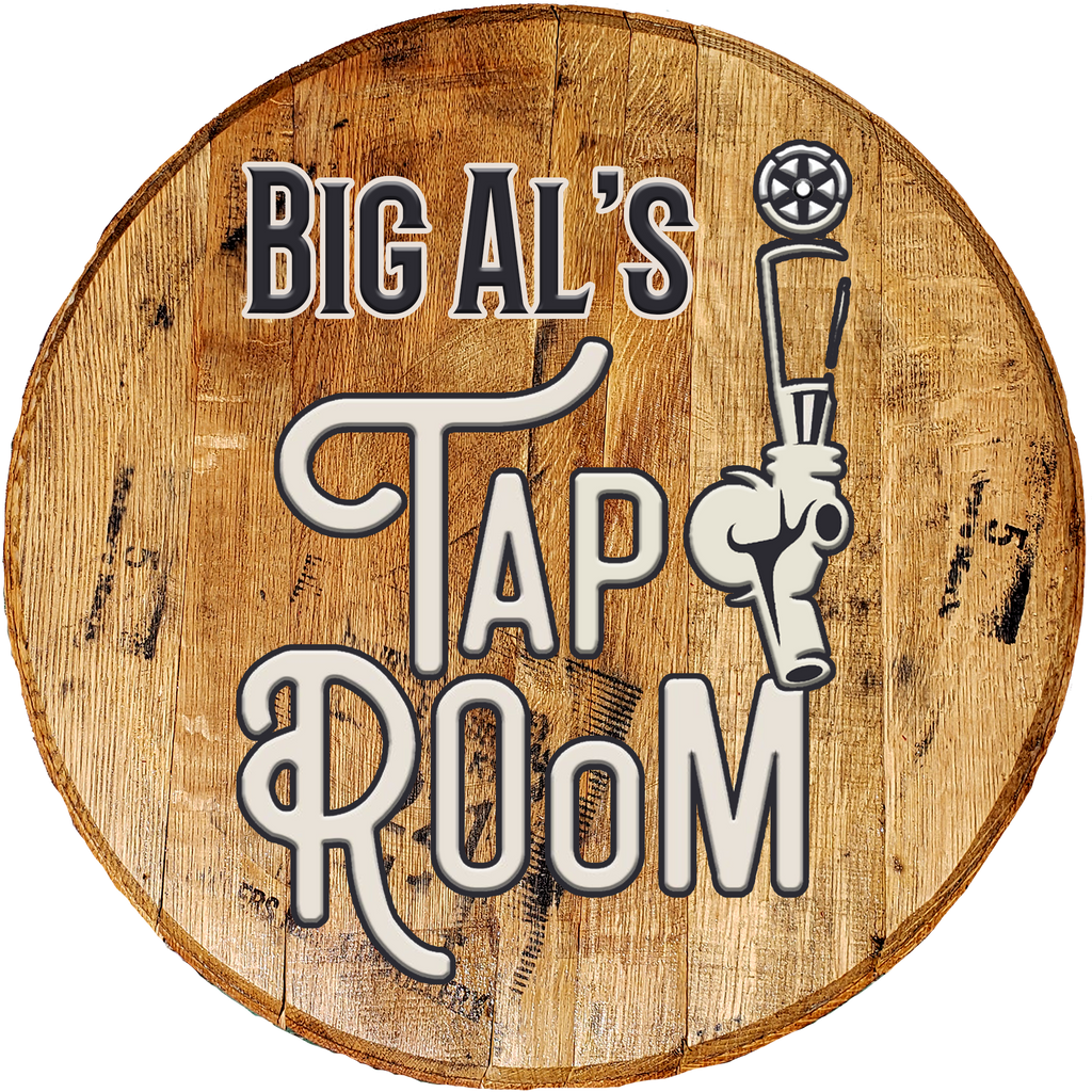 Personalized Tap Room Beer Handle - Custom Barrel Head Bar Sign - Craft Bar Signs