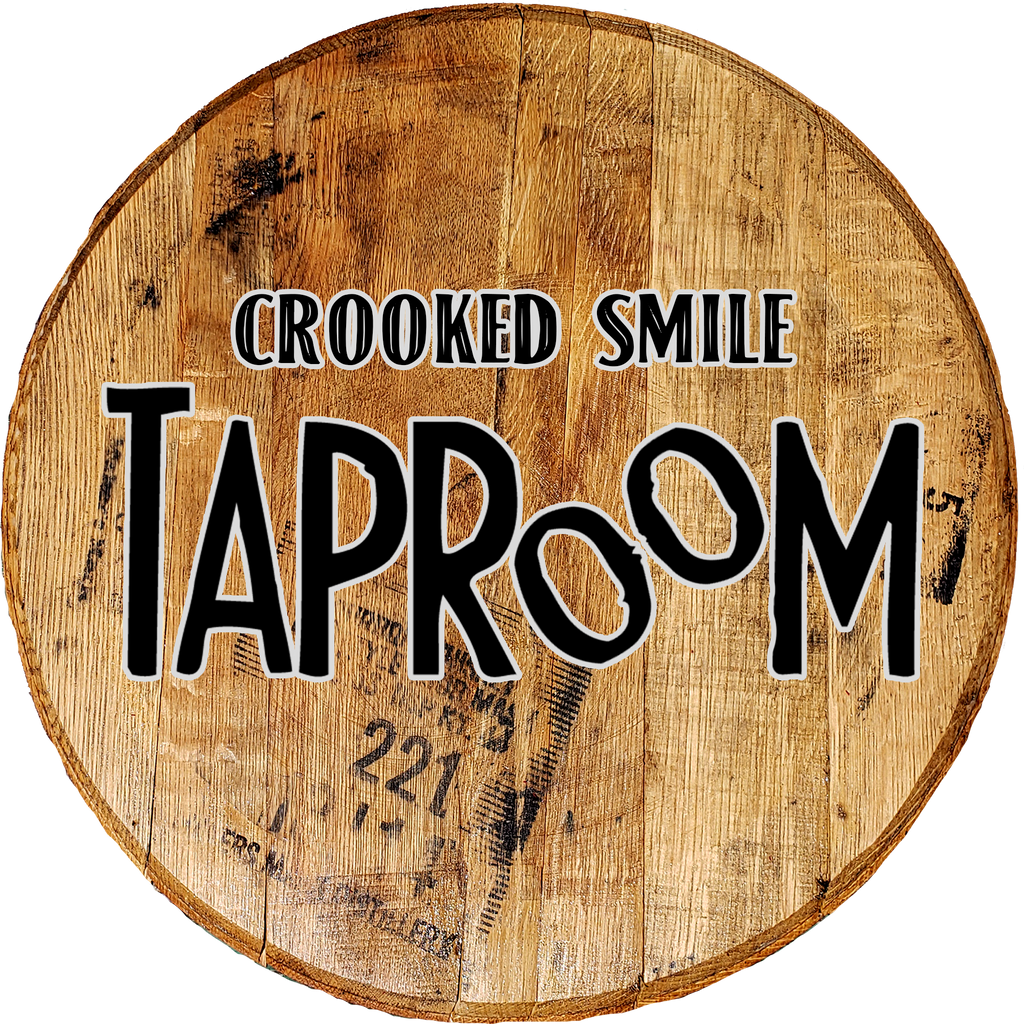 Craft Bar Signs | Crooked Smile Taproom Country Personalized Bar Sign - Natural Classic