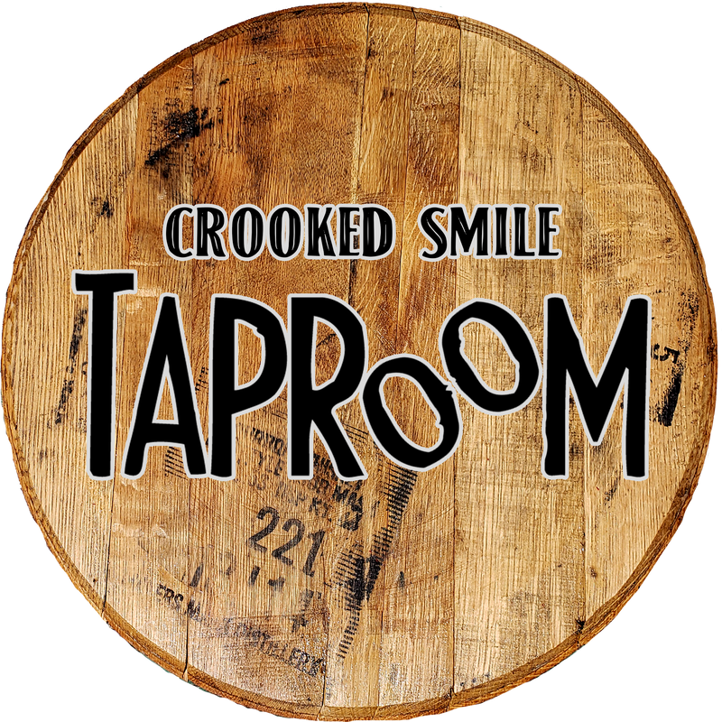 Craft Bar Signs | Crooked Smile Taproom Country Personalized Bar Sign - Natural Classic