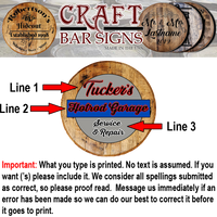 Craft Bar Signs | Mechanic Service Personalized Man Cave Wall Decor - Personalization Guide