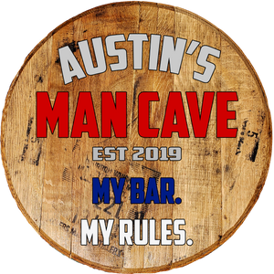 Craft Bar Signs | Man Cave Bar Personalized Patriotic Bar Sign  - Brown