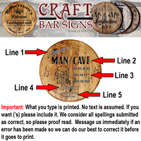 Craft Bar Signs | Man Cave Beer Mug Personalized Man Cave Bar Sign - Personalization Guide