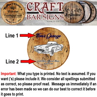 Craft Bar Signs | Convertible Garage Personalized Man Cave Bar Sign - Personalization Guide