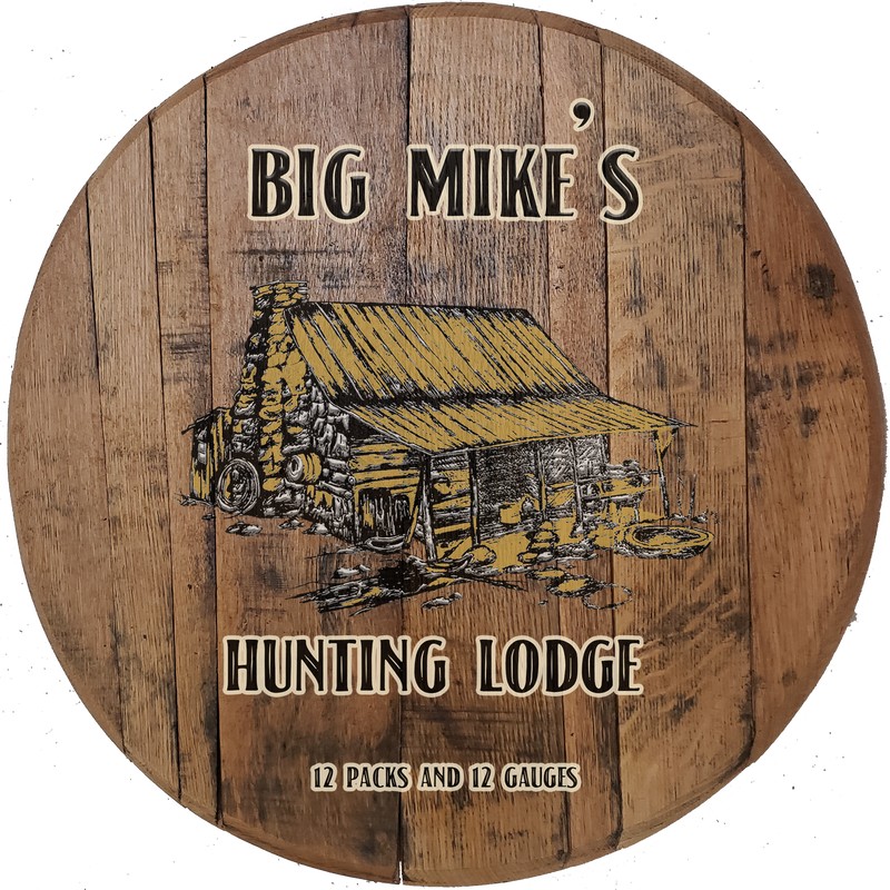 Craft Bar Signs | Hunting Lodge Personalized Rustic Bar Sign - Brown, Cabin Color