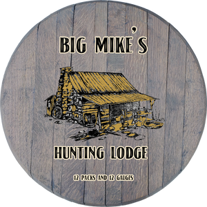 Craft Bar Signs | Hunting Lodge Personalized Rustic Bar Sign - Gray, Cabin Color