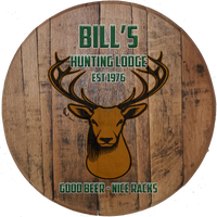 Craft Bar Signs | Deer Hunting Lodge Personalized Cabin Wall Decor - Natural Green Text