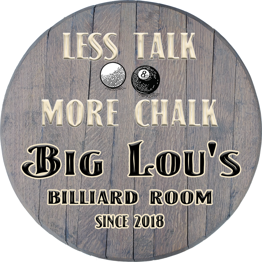 Craft Bar Signs | Billiard Room Personalized Man Cave Wall Decor - Gray, Light Text