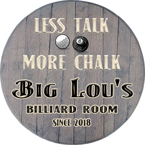 Craft Bar Signs | Billiard Room Personalized Man Cave Wall Decor - Gray, Light Text