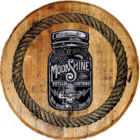 Craft Bar Signs | Moonshine Mason Jar Rustic Bar Wall Decor - Natural