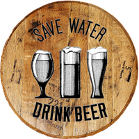 Craft Bar Signs | Save Water Drink Beer Bar Wall Decor - Natural