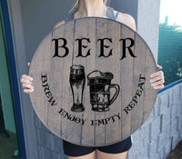 Craft Bar Signs | Local Craft Beer Brewer Man Cave Bar Sign - Gray