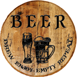 Craft Bar Signs | Local Craft Beer Brewer Man Cave Bar Sign - Brown