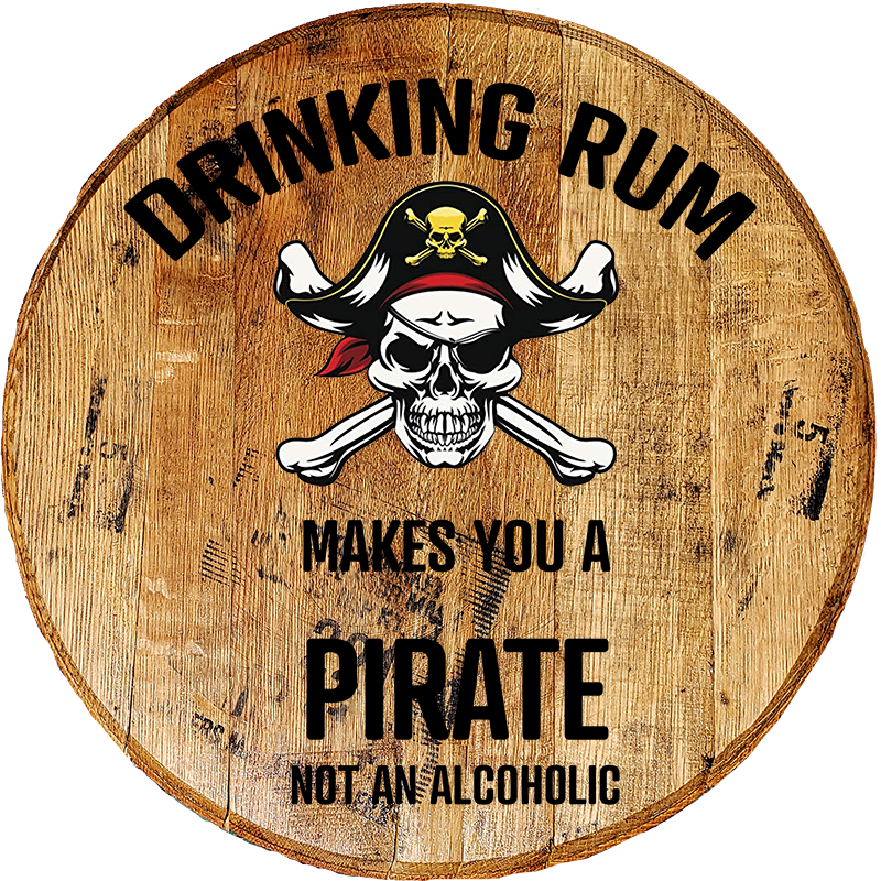Craft Bar Signs | Rum Makes You a Pirate Nautical Bar Wall Decor - Natural