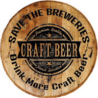 Craft Bar Signs | Save Breweries Drink Craft Beer Bar Wall Decor - Natural