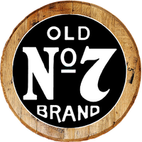 Craft Bar Signs | Old No. 7 Brand Whiskey Bar Wall Decor - Natural