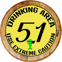 Craft Bar Signs | Drinking Area 51 Alien Man Cave Bar Sign - Natural