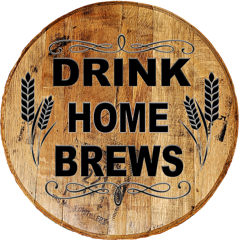Craft Bar Signs | Drink Home Brews Man Cave Bar Sign - Brown