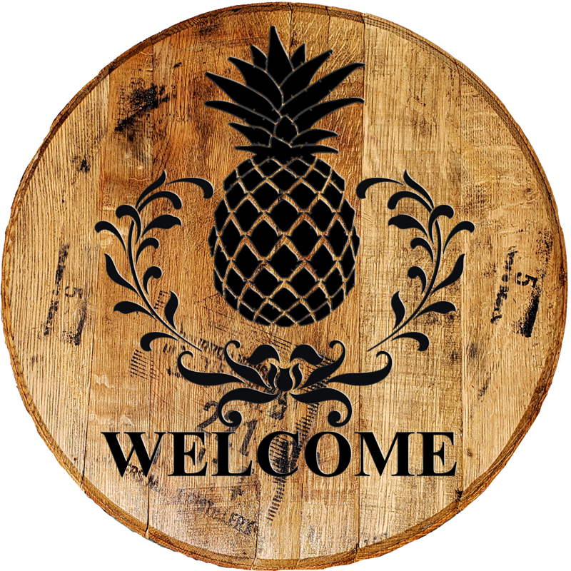 Rustic Home Wall Decor - Welcome Sign with Pineapple - Craft Bar Signs