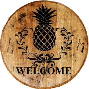 Rustic Home Wall Decor - Welcome Sign with Pineapple - Craft Bar Signs