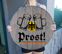 Craft Bar Signs | Prost German Beer Mug Bar Wall Decor - Gray