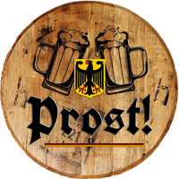 Craft Bar Signs | Prost German Beer Mug Bar Wall Decor - Brown