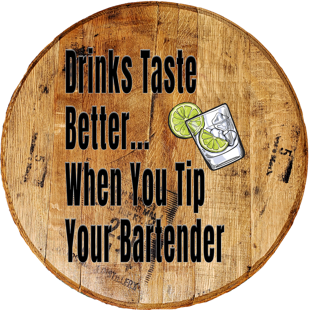 Craft Bar Signs | Tip Your Bartender Bar Wall Decor - Brown