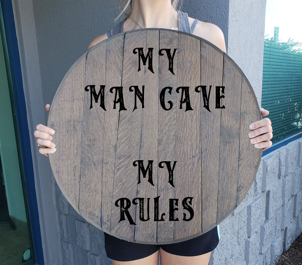 Craft Bar Signs | My Man Cave My Rule Man Cave Wall Decor - Gray