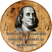 Craft Bar Signs | Beer Proof God Loves Us Man Cave Bar Sign - Natural