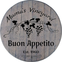 Craft Bar Signs | Vineyard Vines Personalized Italian Kitchen Sign - Gray