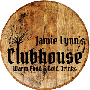 Craft Bar Signs | Clubhouse Tree Personalized Bar Sign - Brown