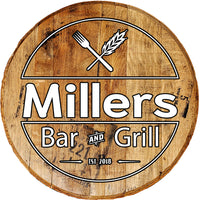 Craft Bar Signs | Bar & Grill Personalized Bar Sign - Brown